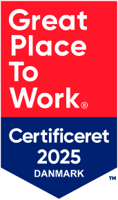 Great Place To Work Danmark certificering 2025 logo